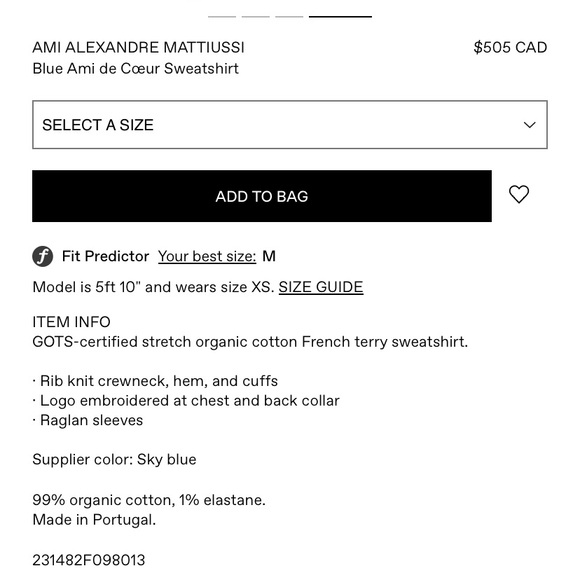 AMI Alexandre Mattiussi De Coeur Sweatshirt - Picture 10 of 11